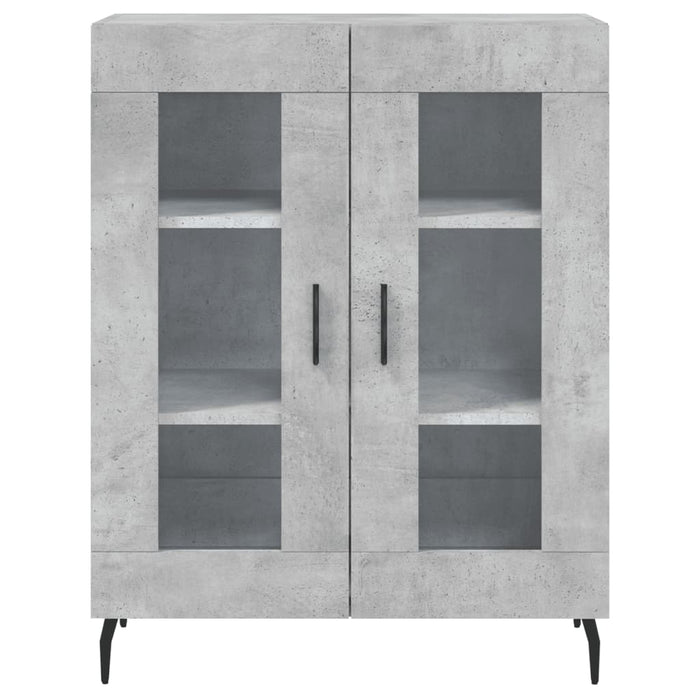 Credenza Grigio Cemento 69,5x34x90 cm in Legno Multistrato 827808