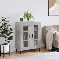 Credenza Grigio Cemento 69,5x34x90 cm in Legno Multistrato 827808