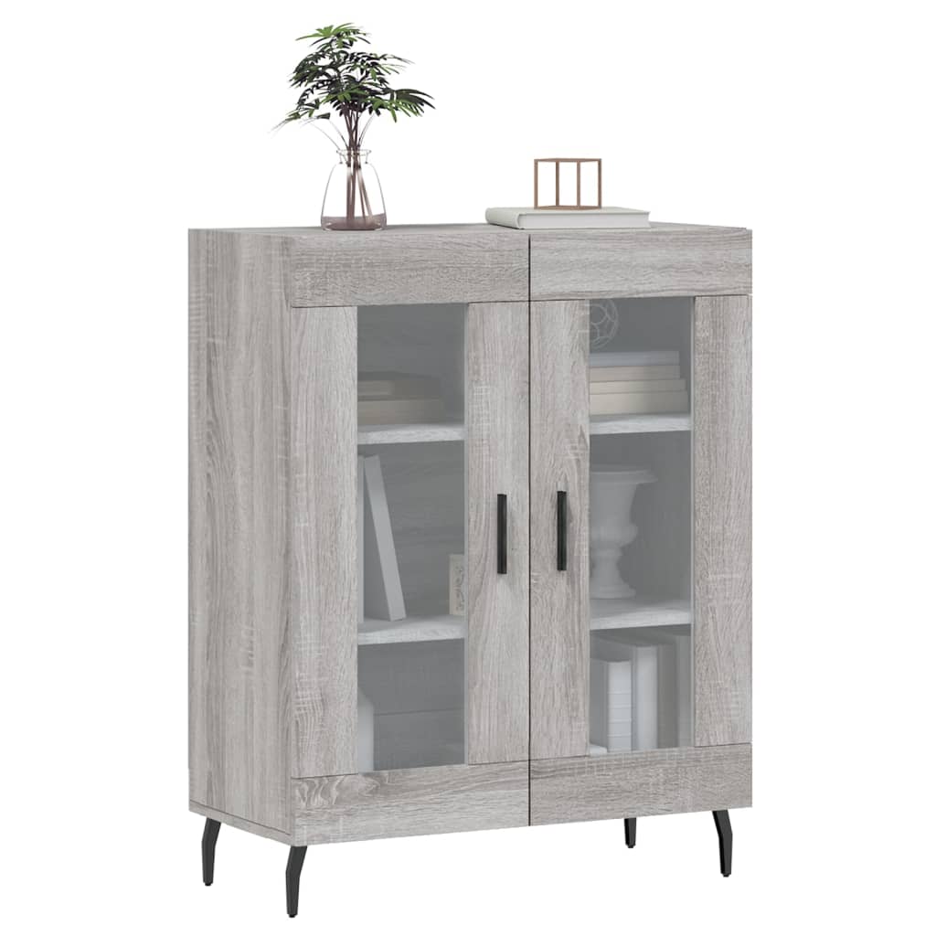 Credenza Grigio Sonoma 69,5x34x90 cm in Legno Multistrato 827810