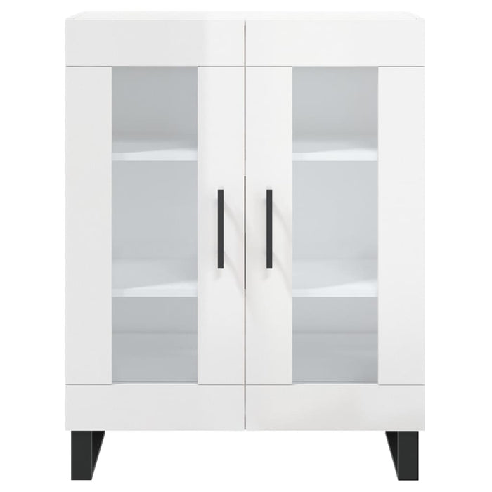 Credenza 69,5x34x90 cm in Legno Multistrato Bianco Lucido 827814