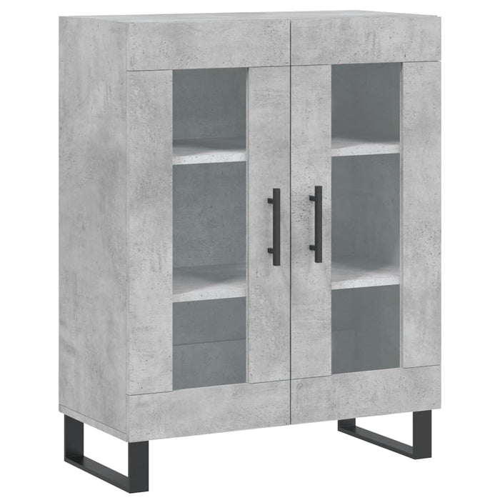 Credenza Grigio Cemento 69,5x34x90 cm in Legno Multistrato 827816