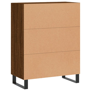 Credenza Rovere Marrone 69,5x34x90 cm in Legno Multistrato 827819