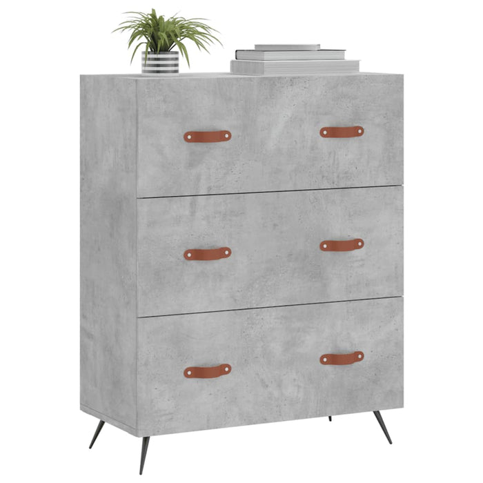 Credenza Grigio Cemento 69,5x34x90 cm in Legno Multistratocod mxl 128397