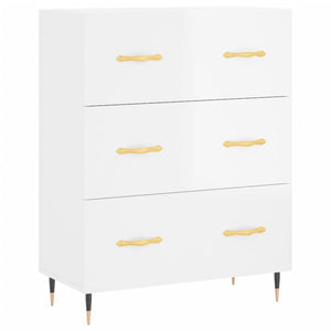 Credenza 69,5x34x90 cm in Legno Multistrato Bianco Lucidocod mxl 127852