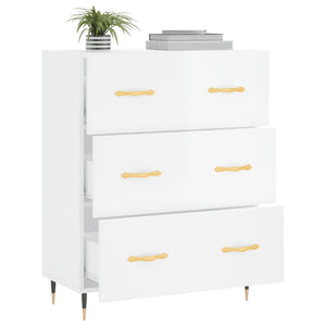 Credenza 69,5x34x90 cm in Legno Multistrato Bianco Lucido 827830