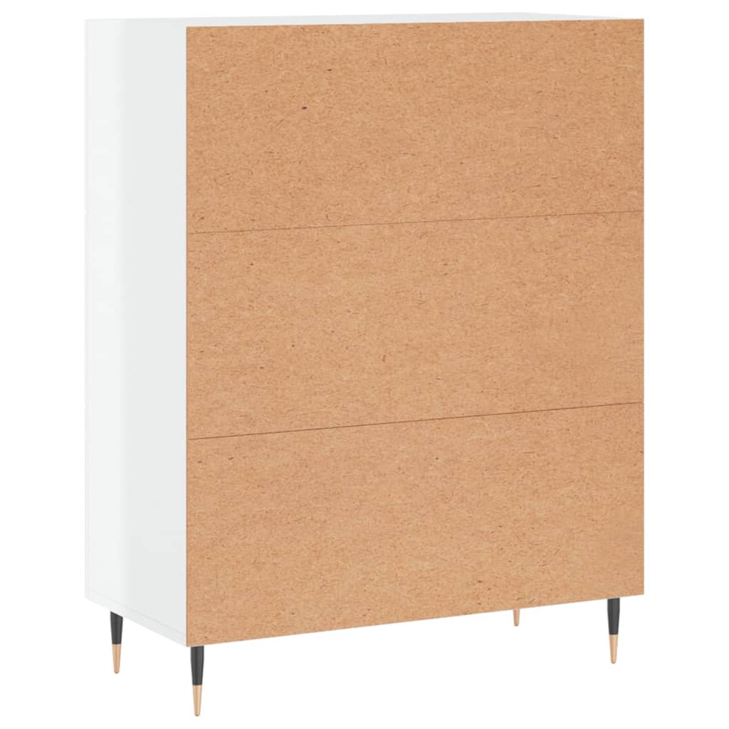 Credenza 69,5x34x90 cm in Legno Multistrato Bianco Lucido 827830