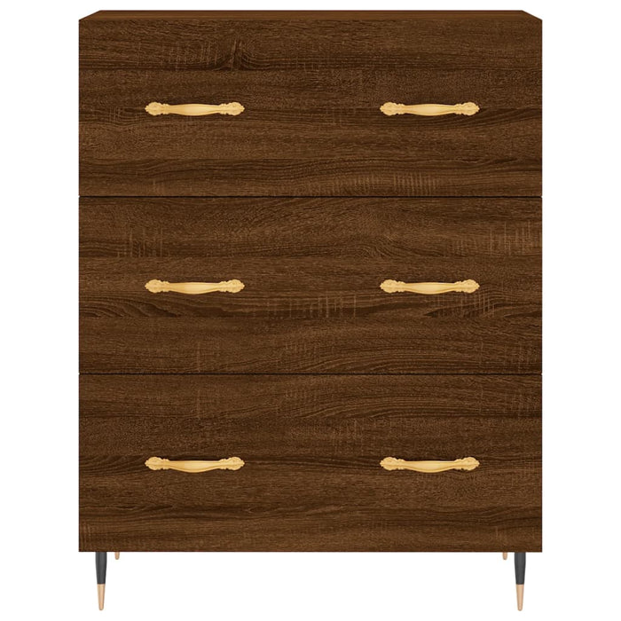 Credenza Rovere Marrone 69,5x34x90 cm in Legno Multistrato 827835