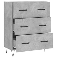 Credenza Grigio Cemento 69,5x34x90 cm in Legno Multistrato 827848