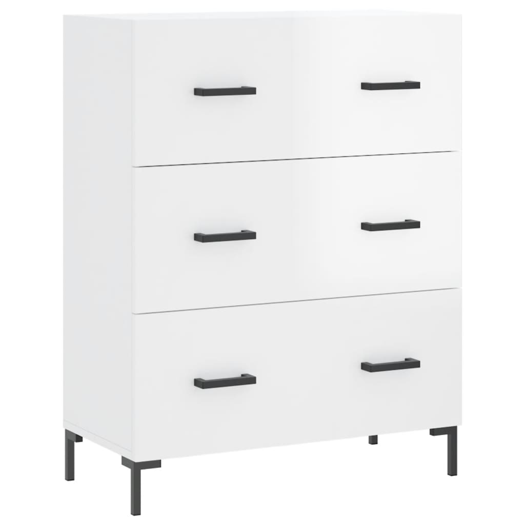 Credenza 69,5x34x90 cm in Legno Multistrato Bianco Lucido 827854