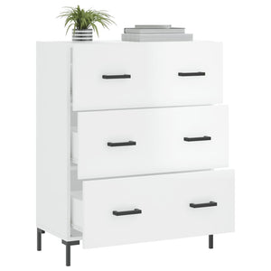 Credenza 69,5x34x90 cm in Legno Multistrato Bianco Lucido 827854