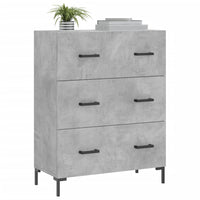 Credenza Grigio Cemento 69,5x34x90 cm in Legno Multistrato 827856