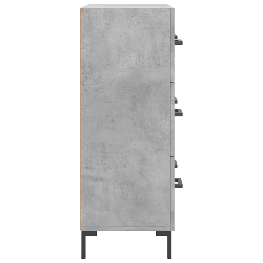 Credenza Grigio Cemento 69,5x34x90 cm in Legno Multistrato 827856