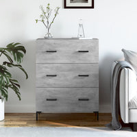 Credenza Grigio Cemento 69,5x34x90 cm in Legno Multistratocod mxl 104576