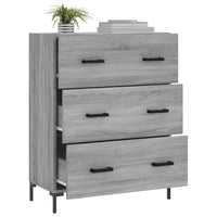 Credenza Grigio Sonoma 69,5x34x90 cm in Legno Multistrato 827858