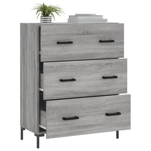 Credenza Grigio Sonoma 69,5x34x90 cm in Legno Multistrato 827858