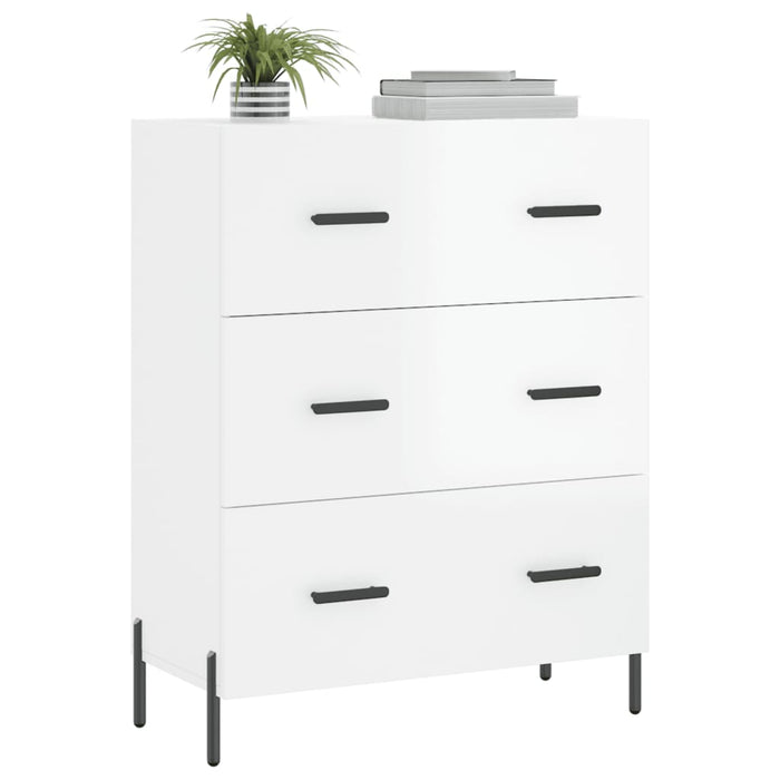 Credenza 69,5x34x90 cm in Legno Multistrato Bianco Lucido 827862