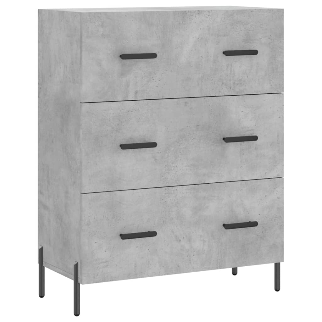 Credenza Grigio Cemento 69,5x34x90 cm in Legno Multistratocod mxl 127869