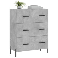 Credenza Grigio Cemento 69,5x34x90 cm in Legno Multistratocod mxl 127869