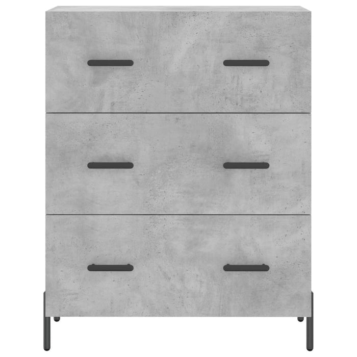 Credenza Grigio Cemento 69,5x34x90 cm in Legno Multistrato 827864