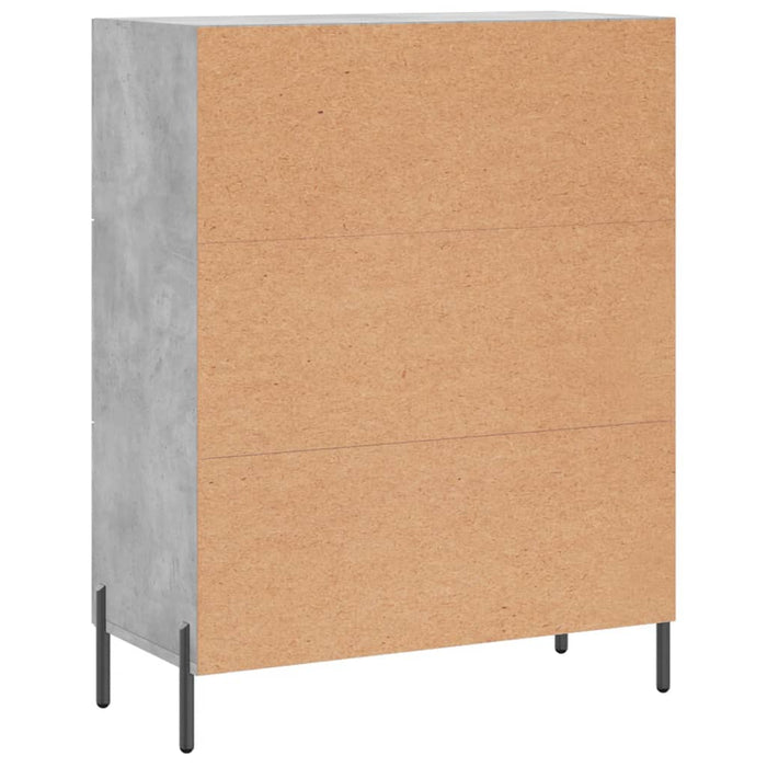 Credenza Grigio Cemento 69,5x34x90 cm in Legno Multistrato 827864