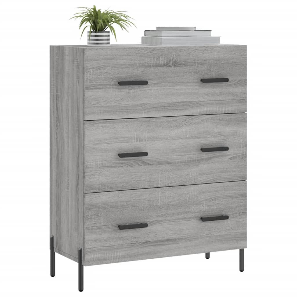 Credenza Grigio Sonoma 69,5x34x90 cm in Legno Multistrato 827866