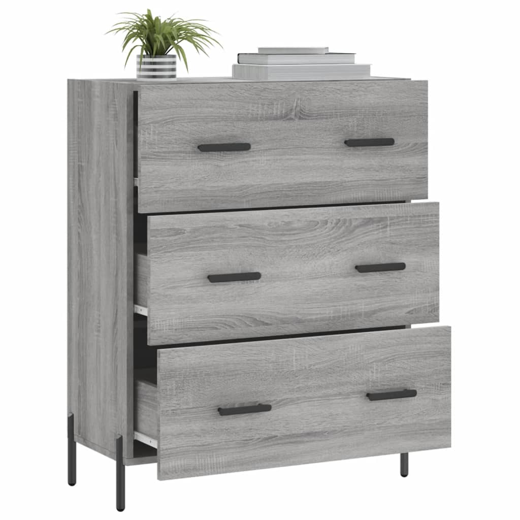 Credenza Grigio Sonoma 69,5x34x90 cm in Legno Multistrato 827866