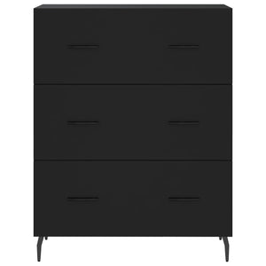 Credenza Nera 69,5x34x90 cm in Legno Multistrato 827869