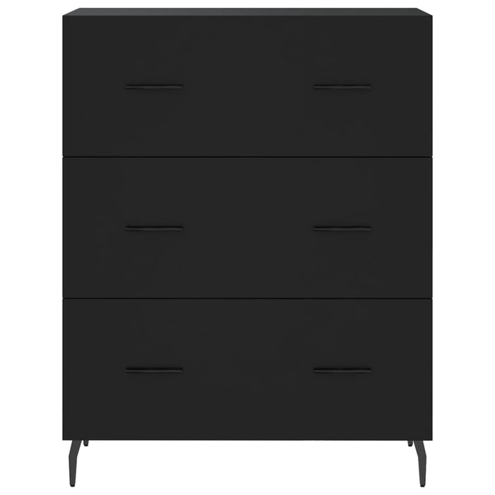 Credenza Nera 69,5x34x90 cm in Legno Multistrato 827869