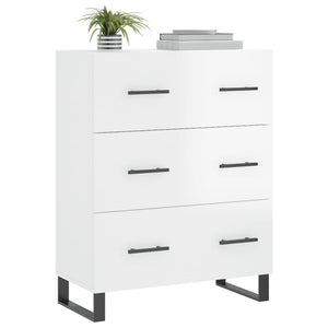 Credenza 69,5x34x90 cm in Legno Multistrato Bianco Lucido 827878