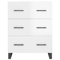 Credenza 69,5x34x90 cm in Legno Multistrato Bianco Lucido 827878