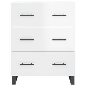 Credenza 69,5x34x90 cm in Legno Multistrato Bianco Lucido 827878