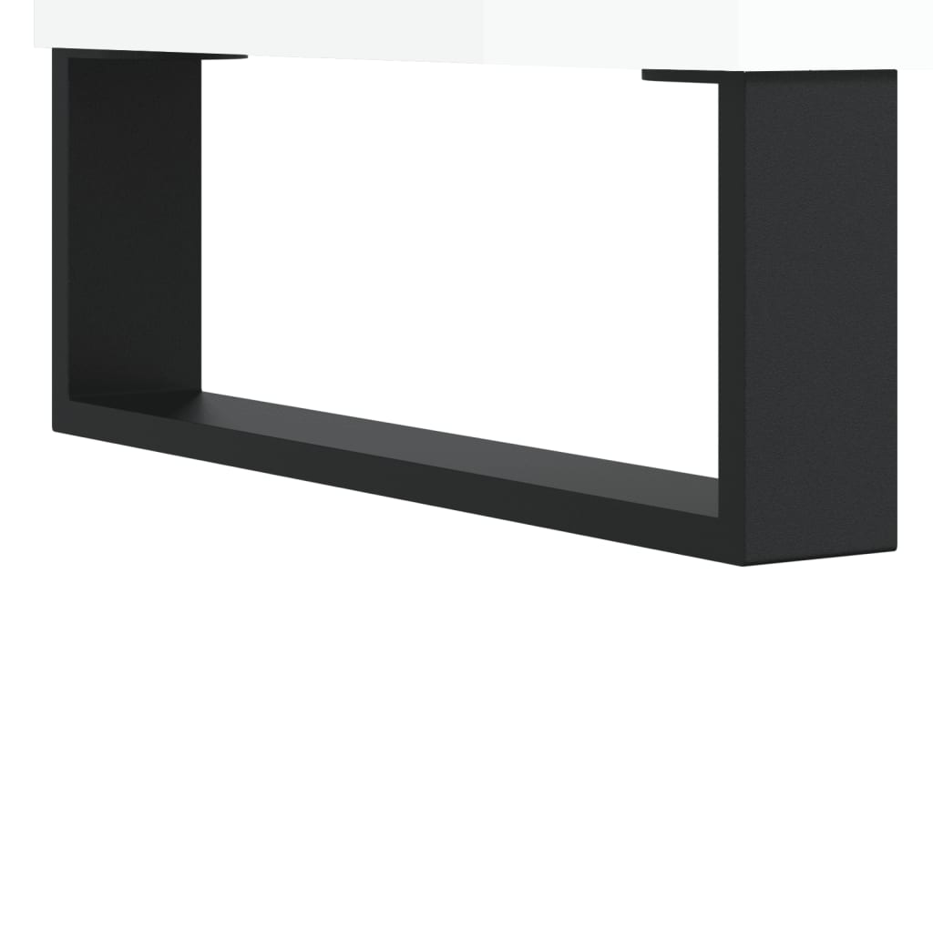 Credenza 69,5x34x90 cm in Legno Multistrato Bianco Lucido 827878