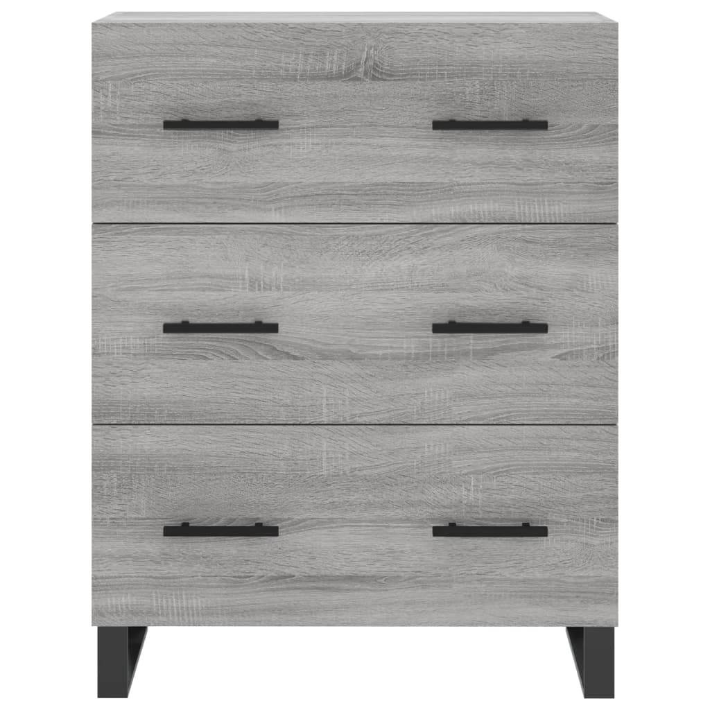 Credenza Grigio Sonoma 69,5x34x90 cm in Legno Multistrato 827882