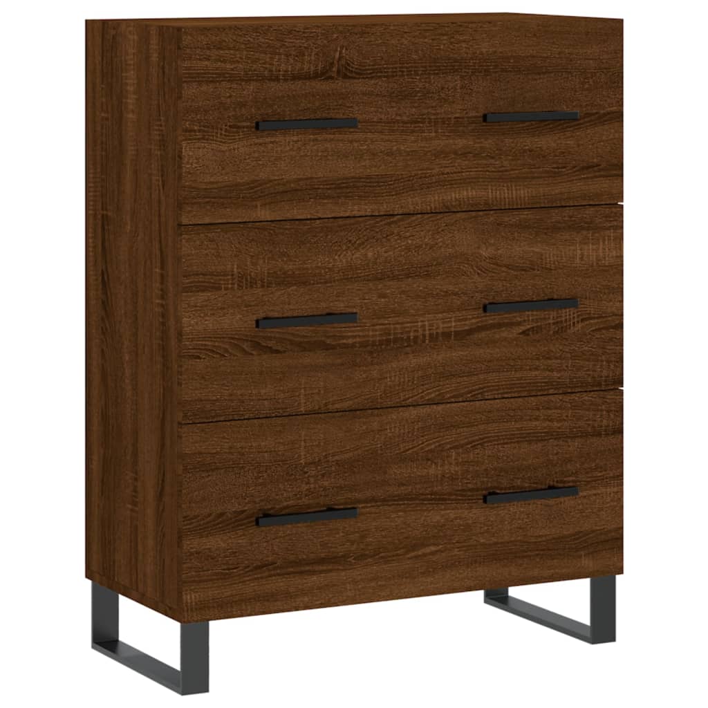 Credenza Rovere Marrone 69,5x34x90 cm in Legno Multistrato 827883