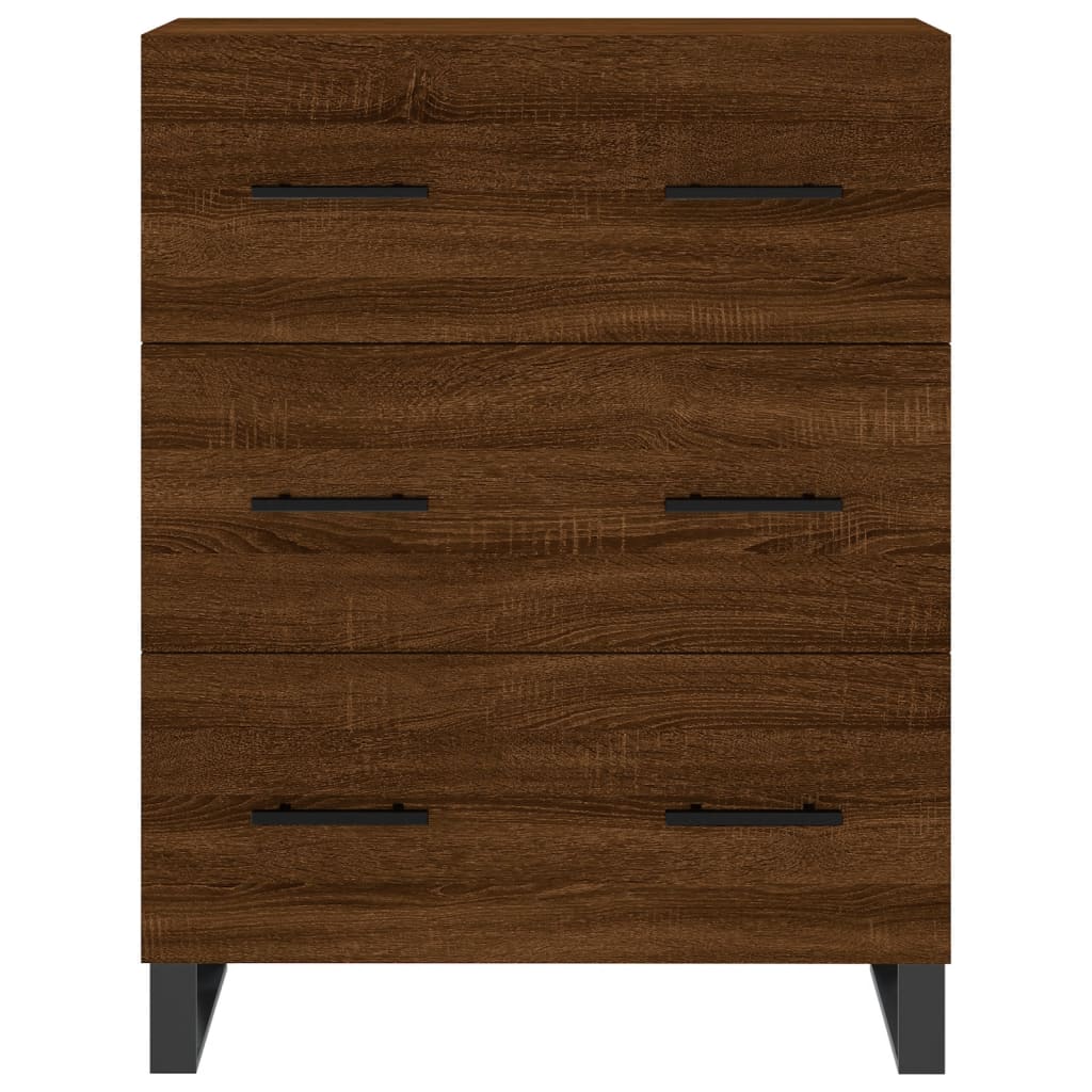 Credenza Rovere Marrone 69,5x34x90 cm in Legno Multistrato 827883