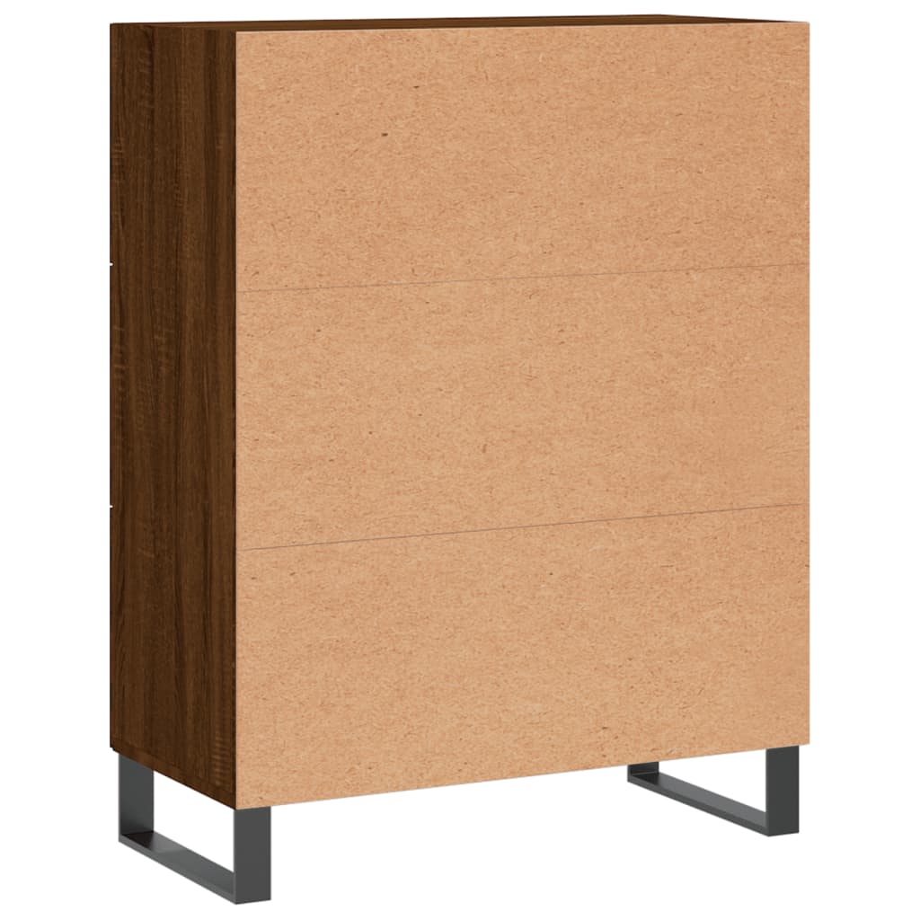 Credenza Rovere Marrone 69,5x34x90 cm in Legno Multistrato 827883