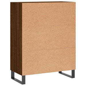 Credenza Rovere Marrone 69,5x34x90 cm in Legno Multistrato 827883