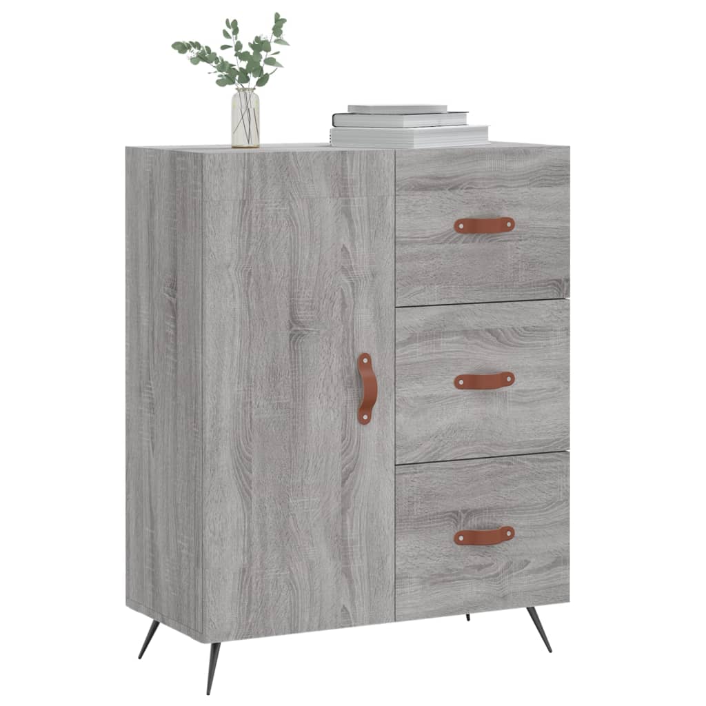 Credenza Grigio Sonoma 69,5x34x90 cm in Legno Multistrato 827890