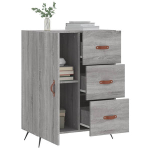 Credenza Grigio Sonoma 69,5x34x90 cm in Legno Multistrato 827890