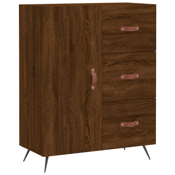 Credenza Rovere Marrone 69,5x34x90 cm in Legno Multistrato 827891