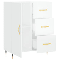 Credenza 69,5x34x90 cm in Legno Multistrato Bianco Lucido 827894