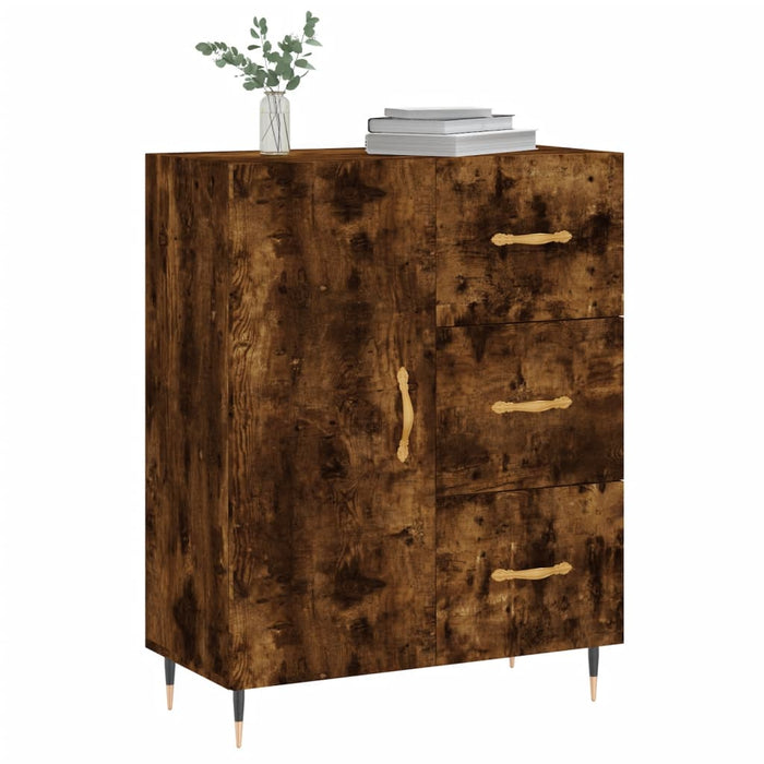 Credenza Rovere Fumo 69,5x34x90 cm in Legno Multistrato 827897