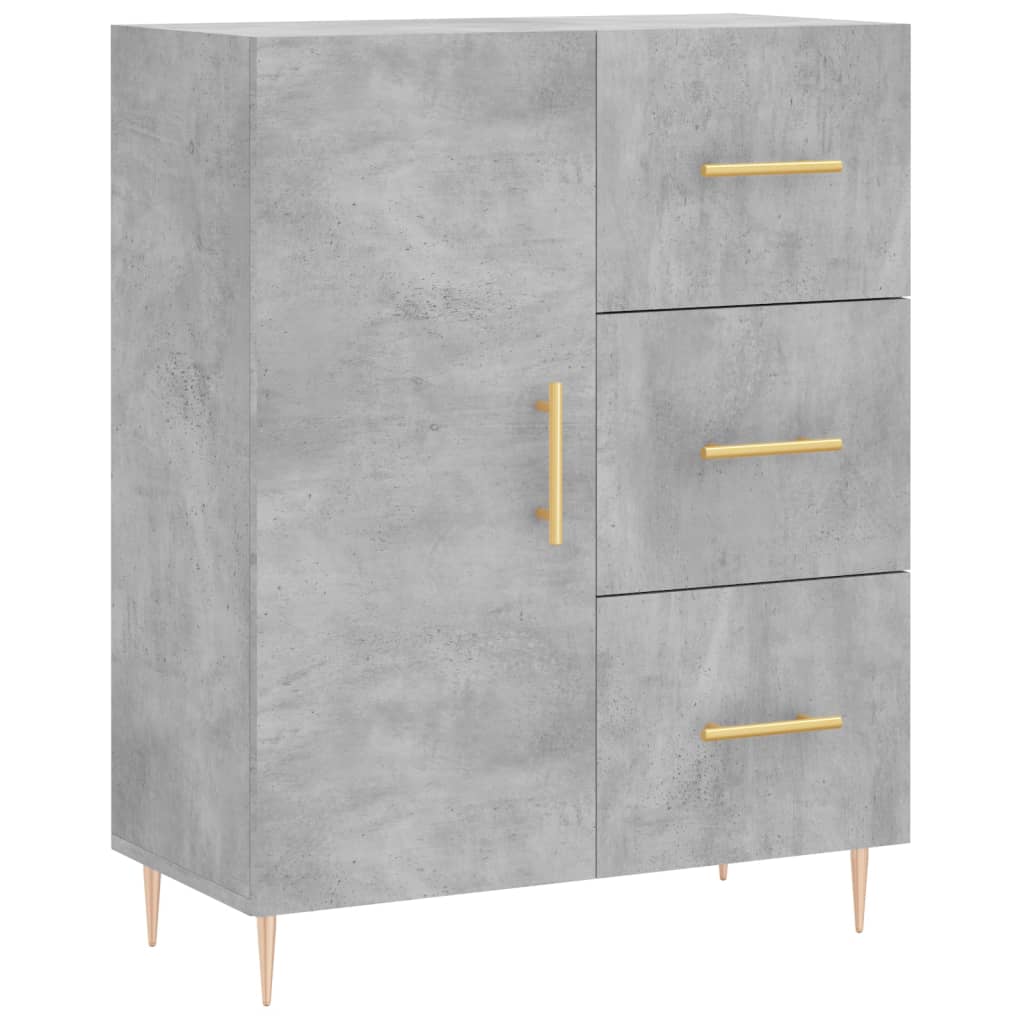 Credenza Grigio Cemento 69,5x34x90 cm in Legno Multistratocod mxl 80338