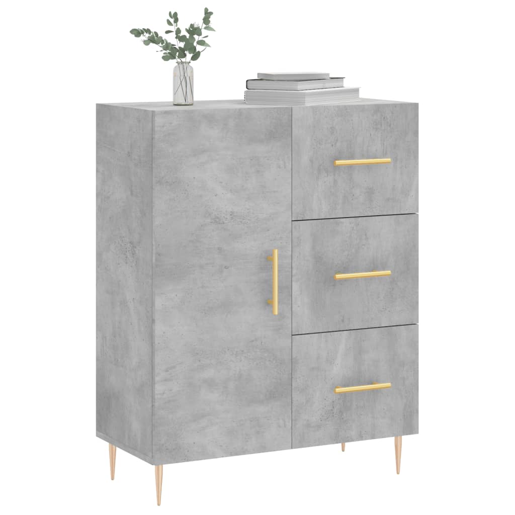 Credenza Grigio Cemento 69,5x34x90 cm in Legno Multistratocod mxl 80338