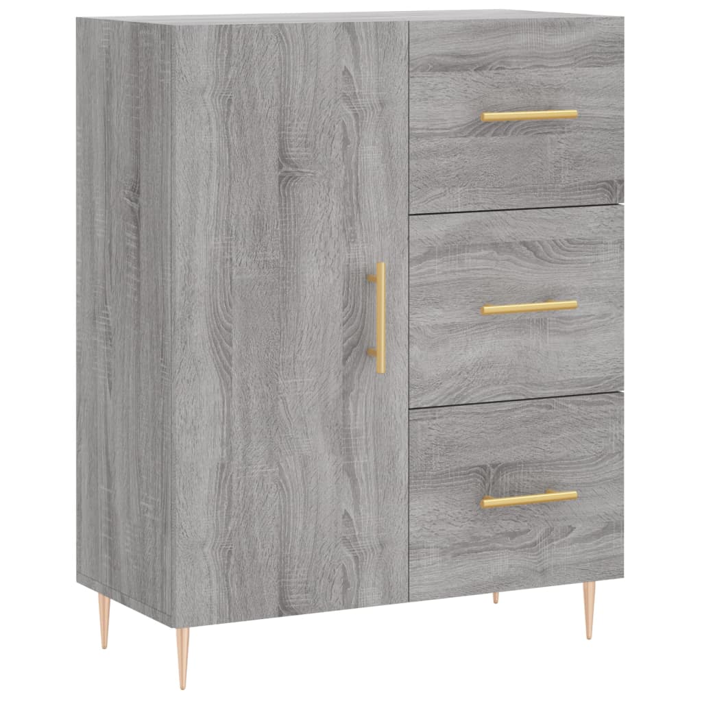 Credenza Grigio Sonoma 69,5x34x90 cm in Legno Multistrato 827906