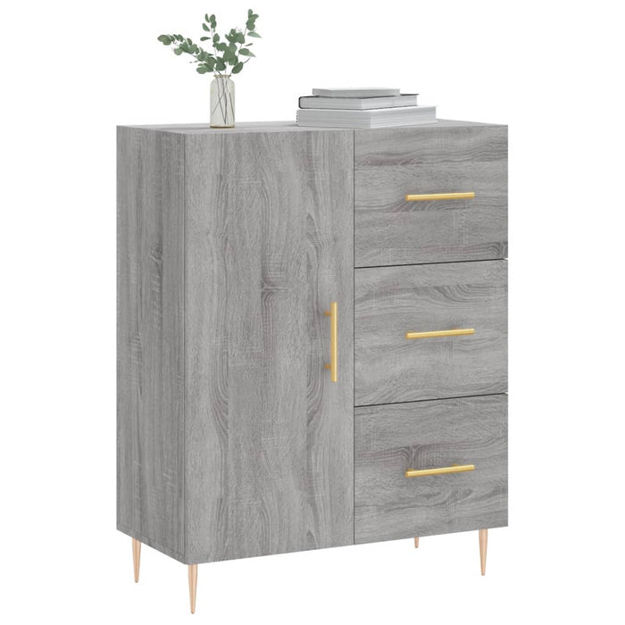 Credenza Grigio Sonoma 69,5x34x90 cm in Legno Multistrato 827906