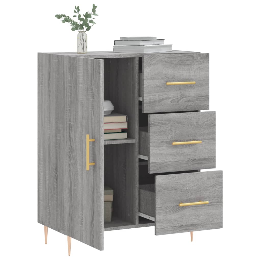 Credenza Grigio Sonoma 69,5x34x90 cm in Legno Multistrato 827906