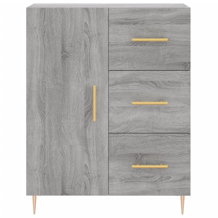 Credenza Grigio Sonoma 69,5x34x90 cm in Legno Multistrato 827906