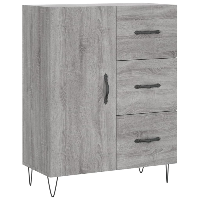 Credenza Grigio Sonoma 69,5x34x90 cm in Legno Multistrato 827914