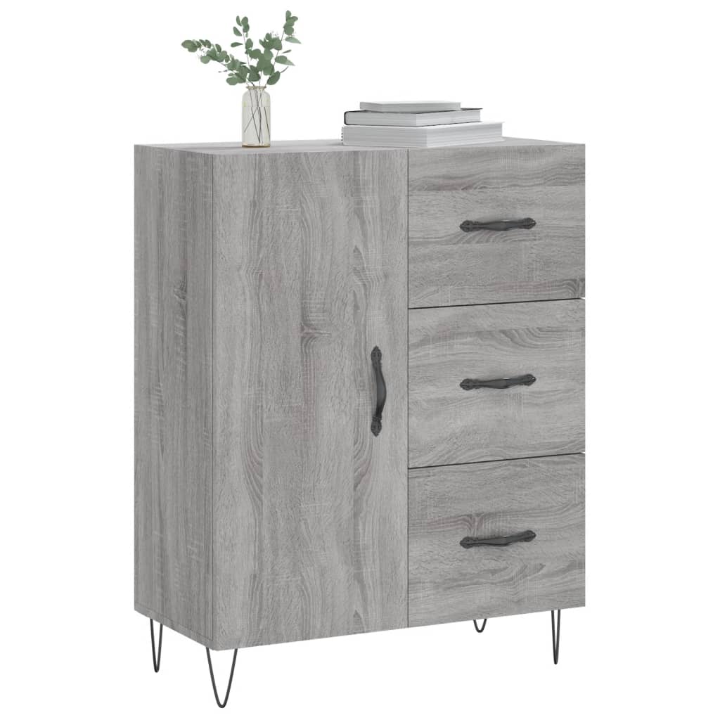 Credenza Grigio Sonoma 69,5x34x90 cm in Legno Multistrato 827914